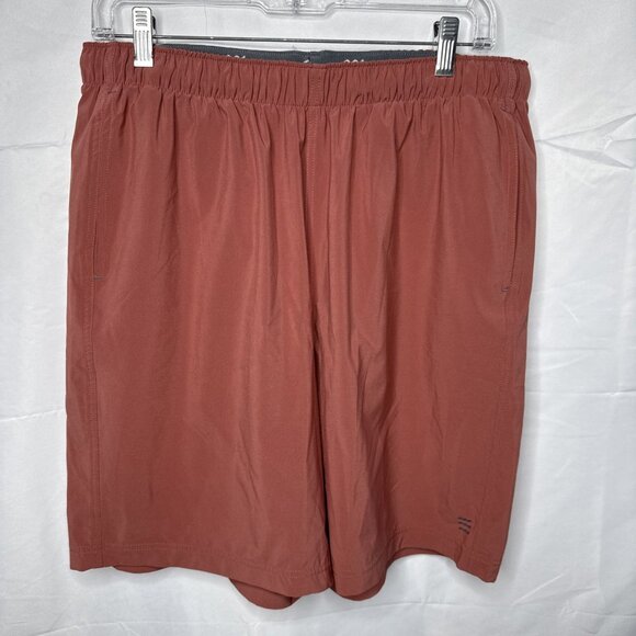 Free Fly Breeze Shorts Mens L Pink Mauve 8" Performance Athletic Elastic Pockets - Picture 1 of 7